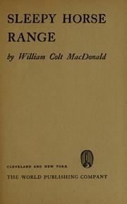 Cover of: Sleepy Horse Range by William Colt MacDonald