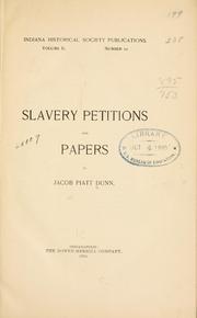 Cover of: ...Slavery petitions and papers