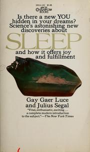 Cover of: Sleep by Gay Gaer Luce