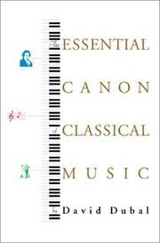 Cover of: The Essential Canon of Classical Music by David Dubal