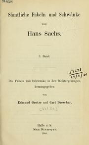 Sämtliche Fabeln und Schwänke by Hans Sachs