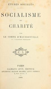 Cover of: Socialisme et charité
