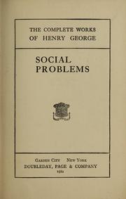 Cover of: Social problems. by Henry George