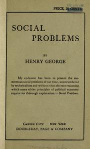 Cover of: Social problems. by Henry George