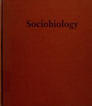 Cover of: Sociobiology by Edward Osborne Wilson