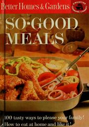 Cover of: So-good meals