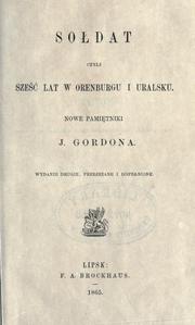 Cover of: Sodat czyli sze lat w Orenburgu i Uralsku: nowe pamitniki.