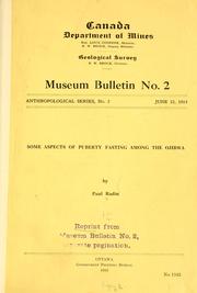 Cover of:  Some  aspects of puberty fasting among the Ojibwa by Radin, Paul