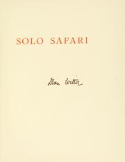 Cover of: Solo safari by Dean Witter