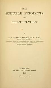 Cover of: The soluble ferments and fermentation.
