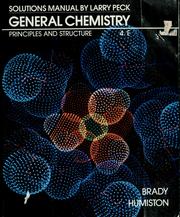 Cover of: Solutions manual for General chemistry: principles and structure, 4/E