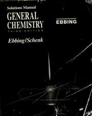 Cover of: Solutions manual: General chemistry