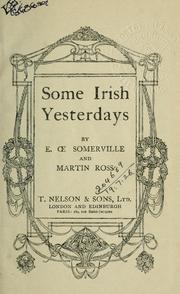 Cover of: Some Irish yesterdays