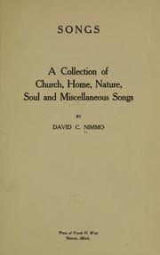Cover of: Songs by David Chalmers Nimmo
