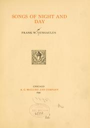 Cover of: Songs of night and day