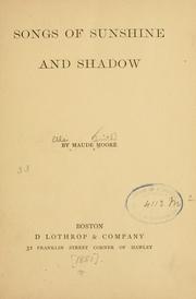 Cover of: Songs of sunshine and shadow
