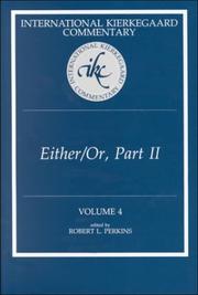 Cover of: Either/or (International Kierkegaard Commentary)