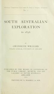 Cover of: South Australian exploration to 1856