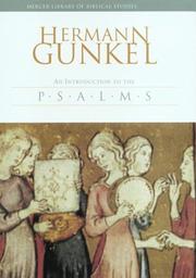 Introduction to Psalms by Hermann Gunkel