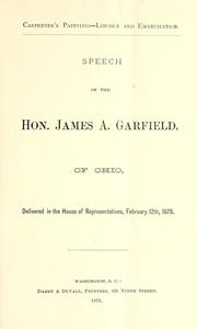 Cover of: Carpenter's painting, Lincoln and emancipation by James A. Garfield