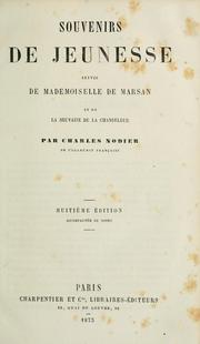 Cover of: Souvenirs de jeunesse by Charles Nodier