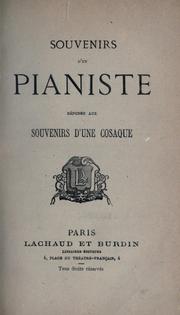 Cover of: Souvenirs d'un pianiste, réponse aux Souvenirs d'une Cosaque.