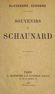 Souvenirs de Schaunard by Alexandre Louis Schanne