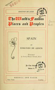 Cover of: Spain. by Edmondo De Amicis