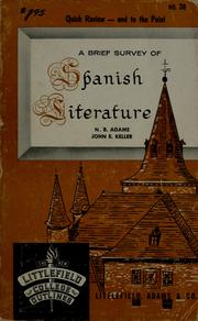 Cover of: Spanish literature: a brief survey