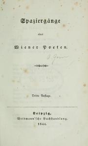 Cover of: Spaziergänge eines Wiener Poeten.