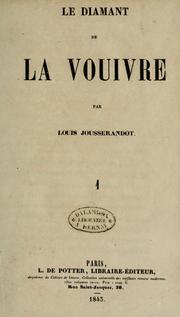 Cover of: Le diamant de la vouivre