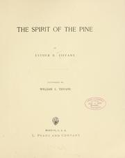 Cover of: The spirit of the pine by Esther Brown Tiffany