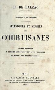 Cover of: Splendeurs et misères des courtisanes by Honoré de Balzac