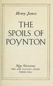 Cover of: The spoils of Poynton.