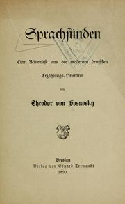 Cover of: Sprachsünden.