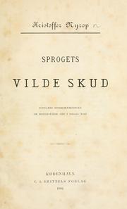 Cover of: Sprogets vilde Skud. by Kristoffer Nyrop