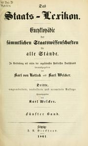 Cover of: Staatslexikon by Rotteck, Carl von