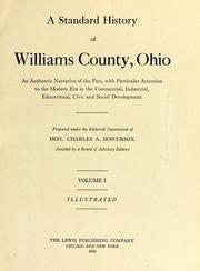 A standard history of Williams County, Ohio by Charles A. Bowersox
