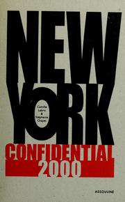 Cover of: New York confidential 2000 | Camille Labro