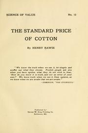 Cover of: The standard price of cotton