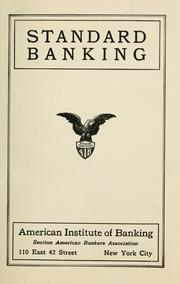 Cover of: Standard banking. by American Institute of Banking.