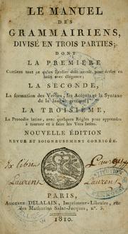 Le manuel des grammairiens by Nicolas Mercier