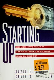 Cover of: Starting up by David E. Rye