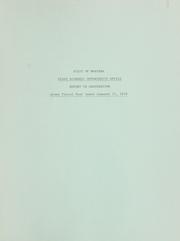 Cover of: State of Montana, State Economic Opportunity Office, report on examination by Montana. Legislature. Office of the Legislative Auditor., Montana. Legislature. Office of the Legislative Auditor.