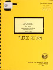 Cover of: State of Montana, Board of Investments audit report by Montana. Legislature. Office of the Legislative Auditor., Montana. Legislature. Office of the Legislative Auditor.