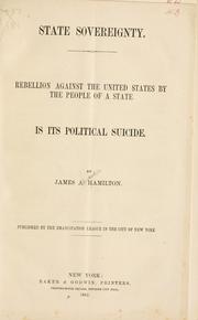 Cover of: State sovereignty. by Hamilton, James A.