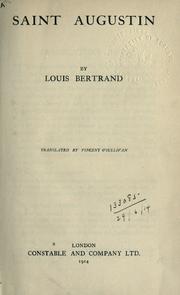 Cover of: Saint Augustine by Louis Bertrand