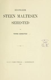 Cover of: Steen Meltesen Sehested.