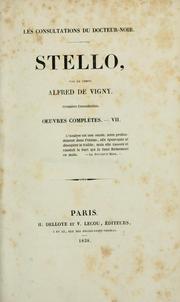 Cover of: Stello by Alfred de Vigny