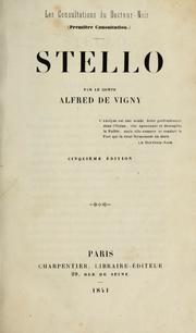 Cover of: Stello by Alfred de Vigny